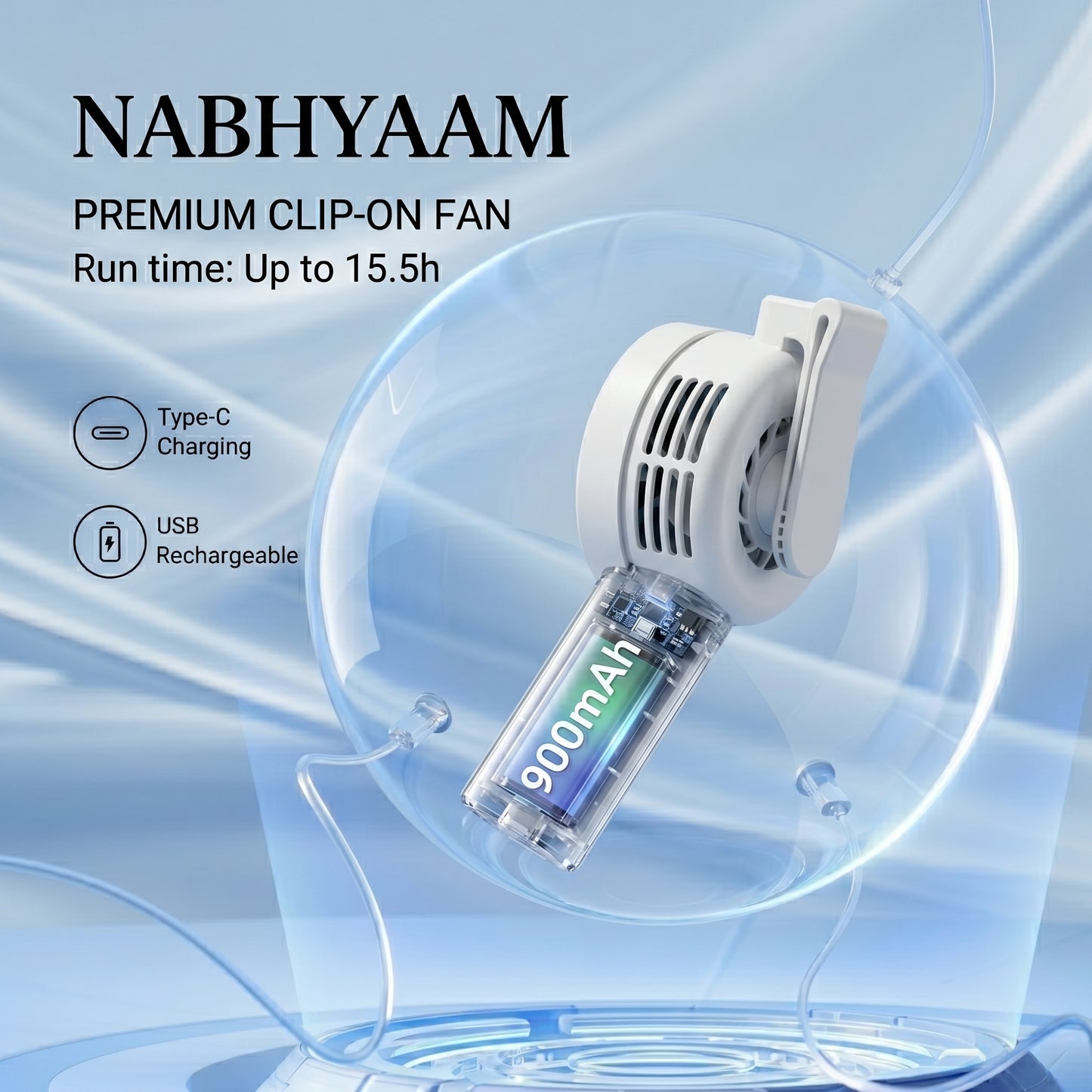 Nabhyaam™ Portable Ultra Quiet Mini Bladeless Fan